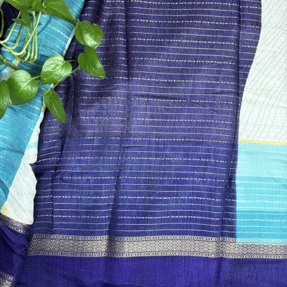 Dola Silk saree Blue color