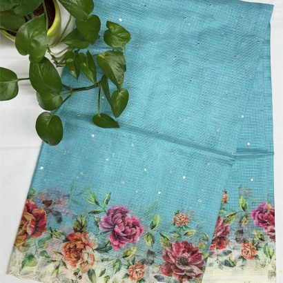 Kota Saree sky blue