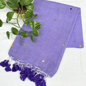 Lavender color Khadi Saree