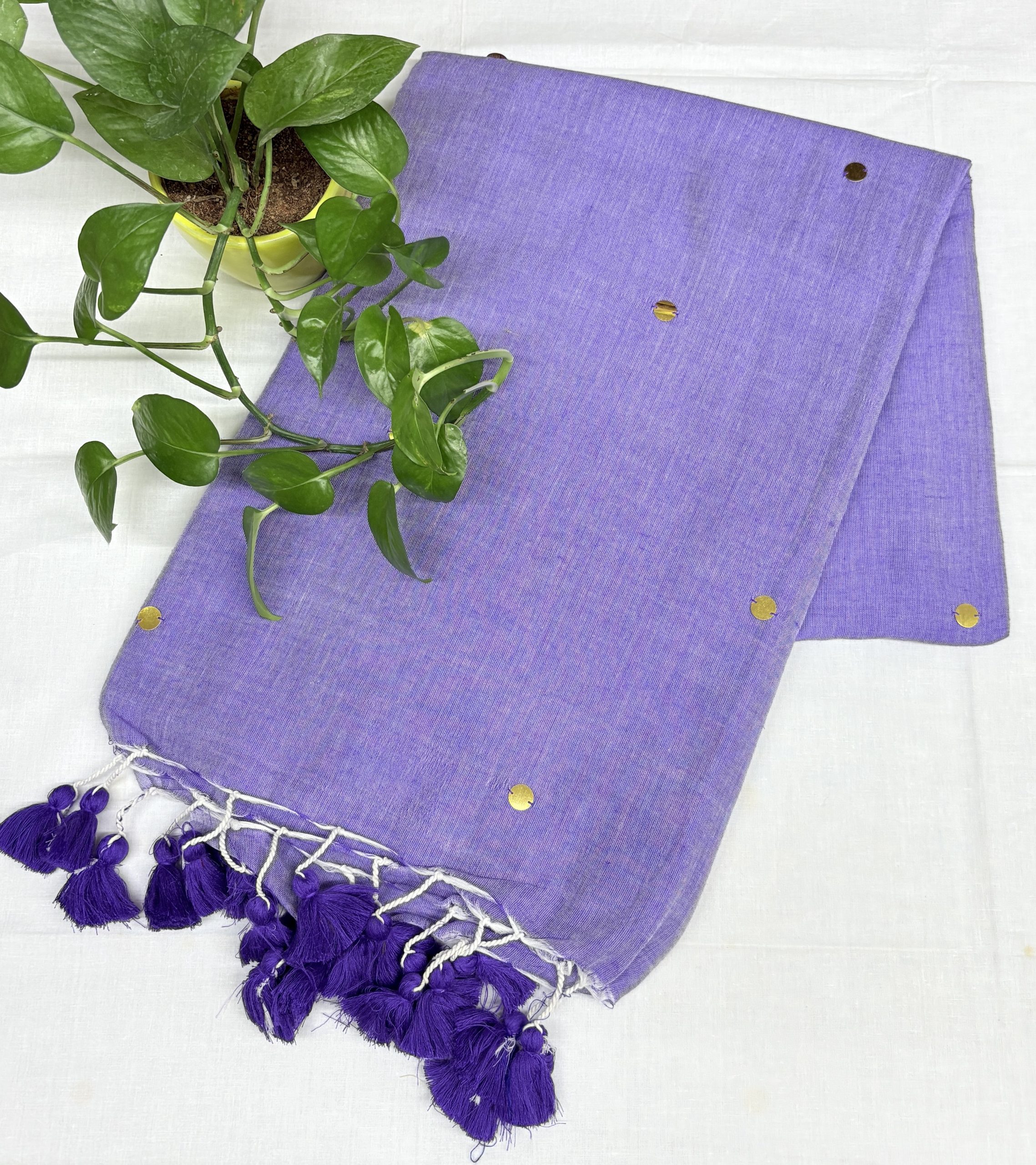 Lavender color Khadi Saree