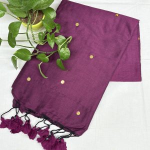 Deep Magenta Khadi Saree