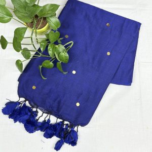 royal blue khadi saree