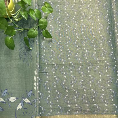 Olive Green Tissue Linen