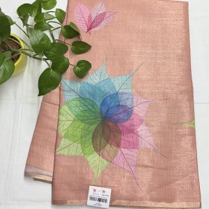 tissue linen saree