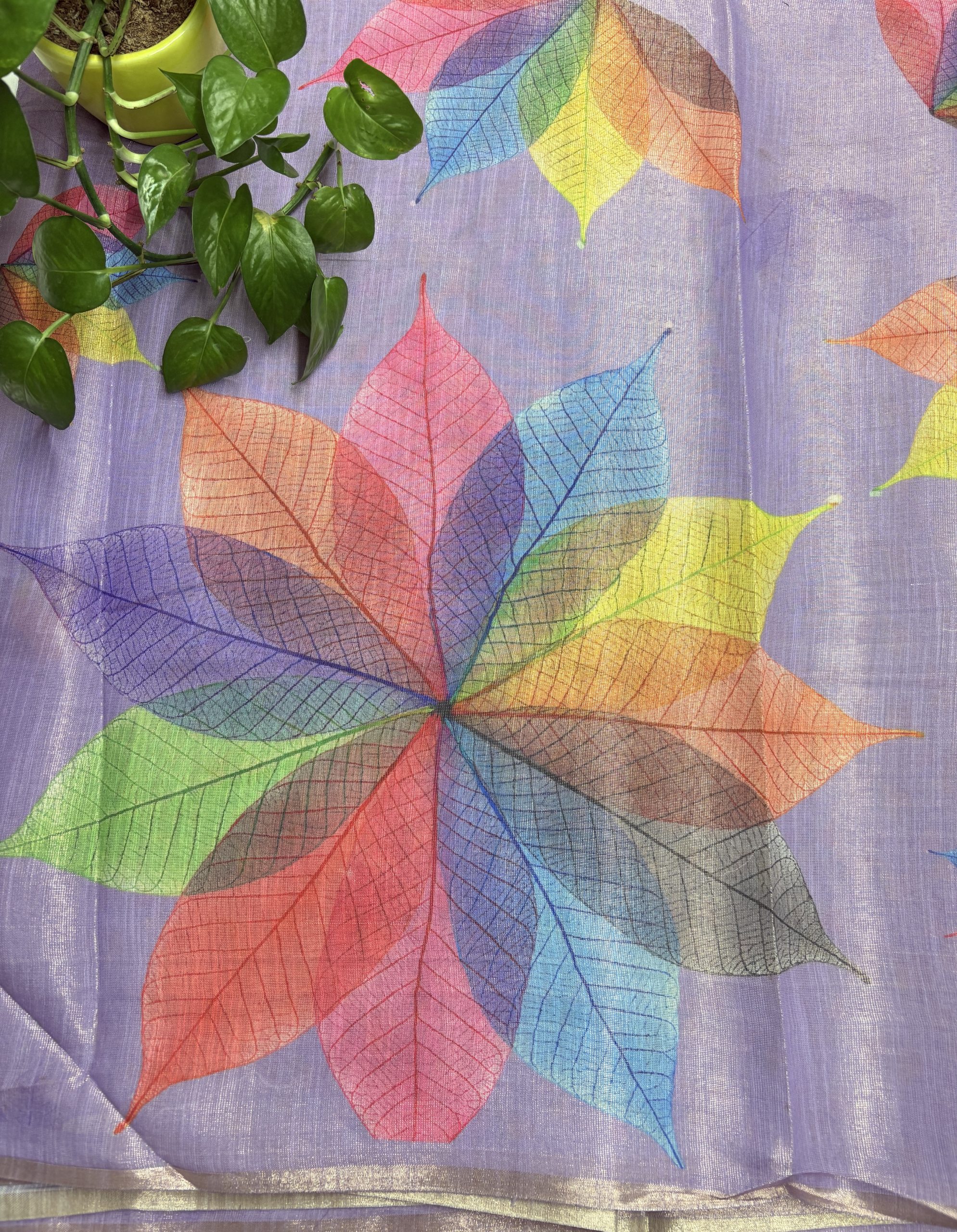 Pallu tissue linen satee