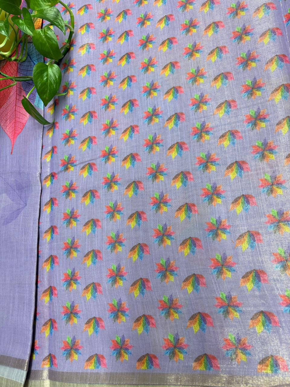 Blouse Lenin tissue saree