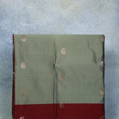 Sage Green Semi Silk Saree