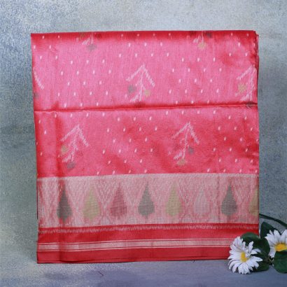 Rose Pink semi raw silk