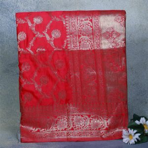 Red Banarasi Silk Saree Poorna Boutique Pallikaranai Chennai India