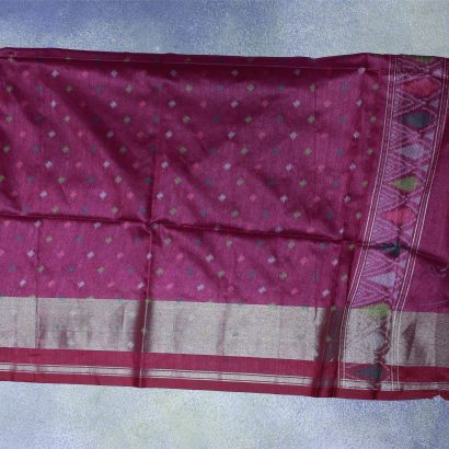 Rose Pink semi raw silk