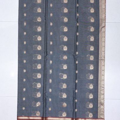 Steel Grey Pure Silk Cotton Saree