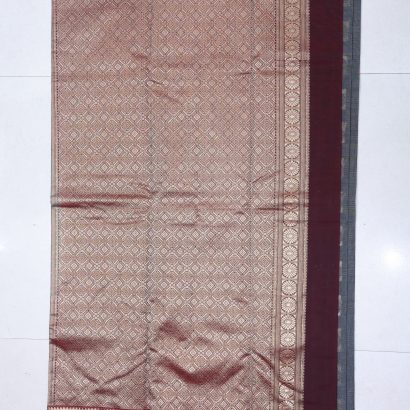 Steel Grey Pure Silk Cotton Saree