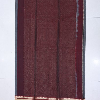 Steel Grey Pure Silk Cotton Saree