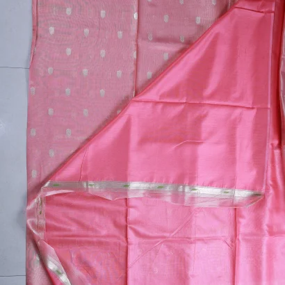 3 Coral Pink Tissue Paithani Poorna Boutique