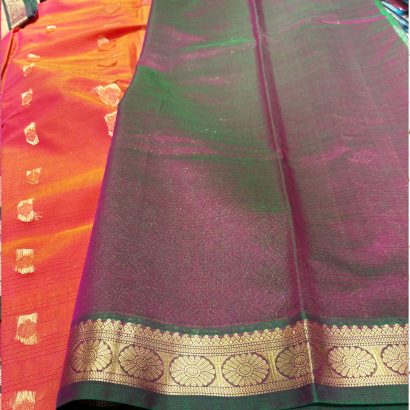 Orange Silk Cotton Saree