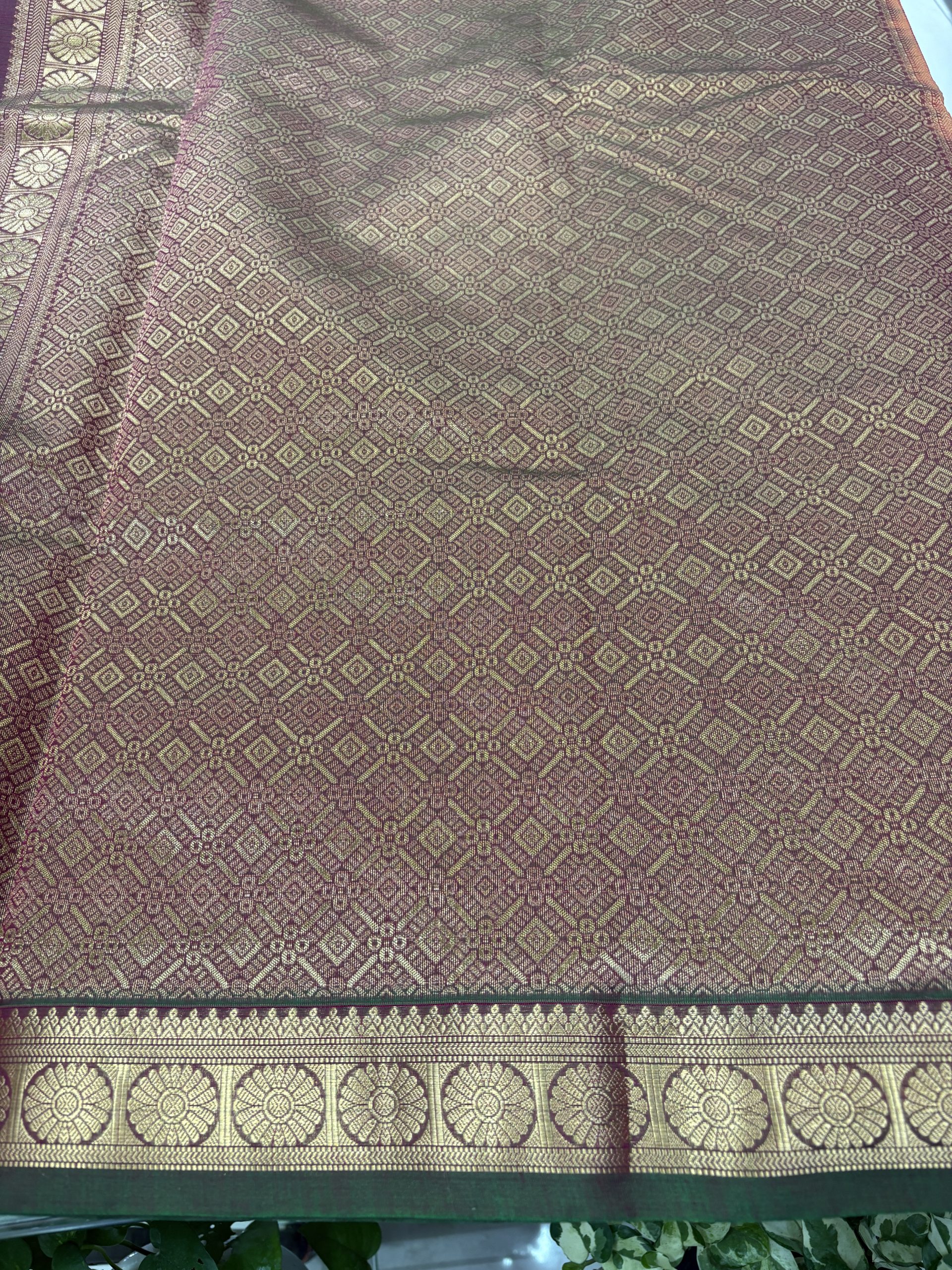 Green Pure Silk Cotton Saree | ₹4200 | Poorna Boutique 3 Blue Pure Silk Cotton Saree