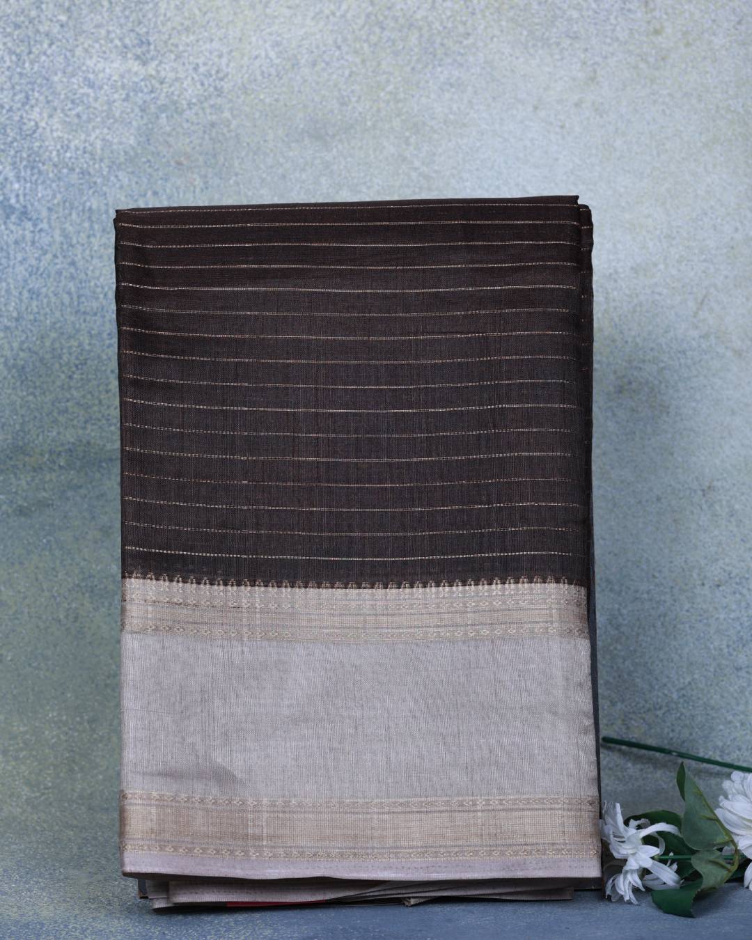 Semi dola Silk Saree Semi Dola Silk Chocolate Colour