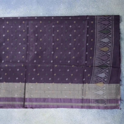 Rose Pink Semi Raw Silk Saree