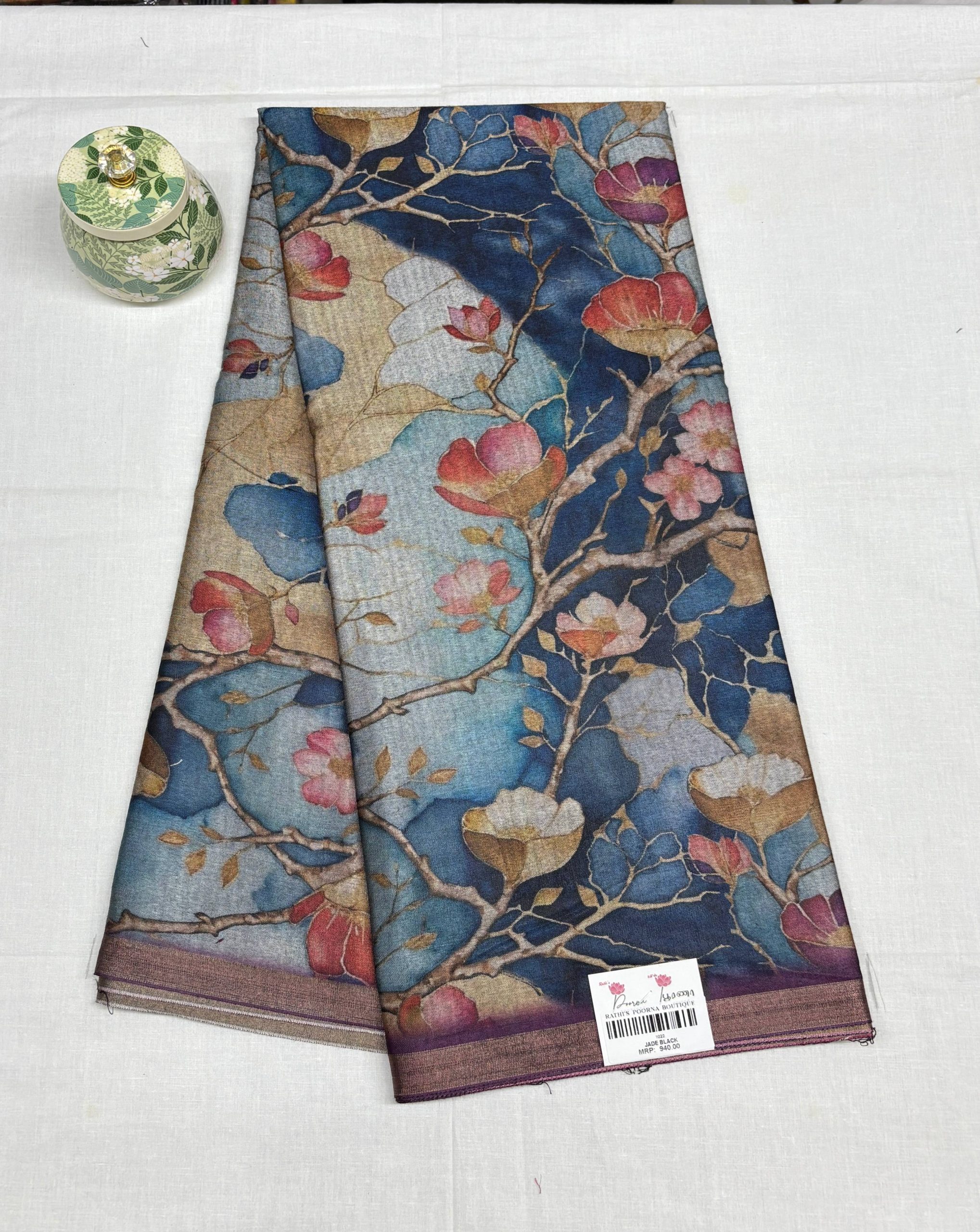 tissar-saree-poorna-boutique-1 Soft Tassar Printed Saree