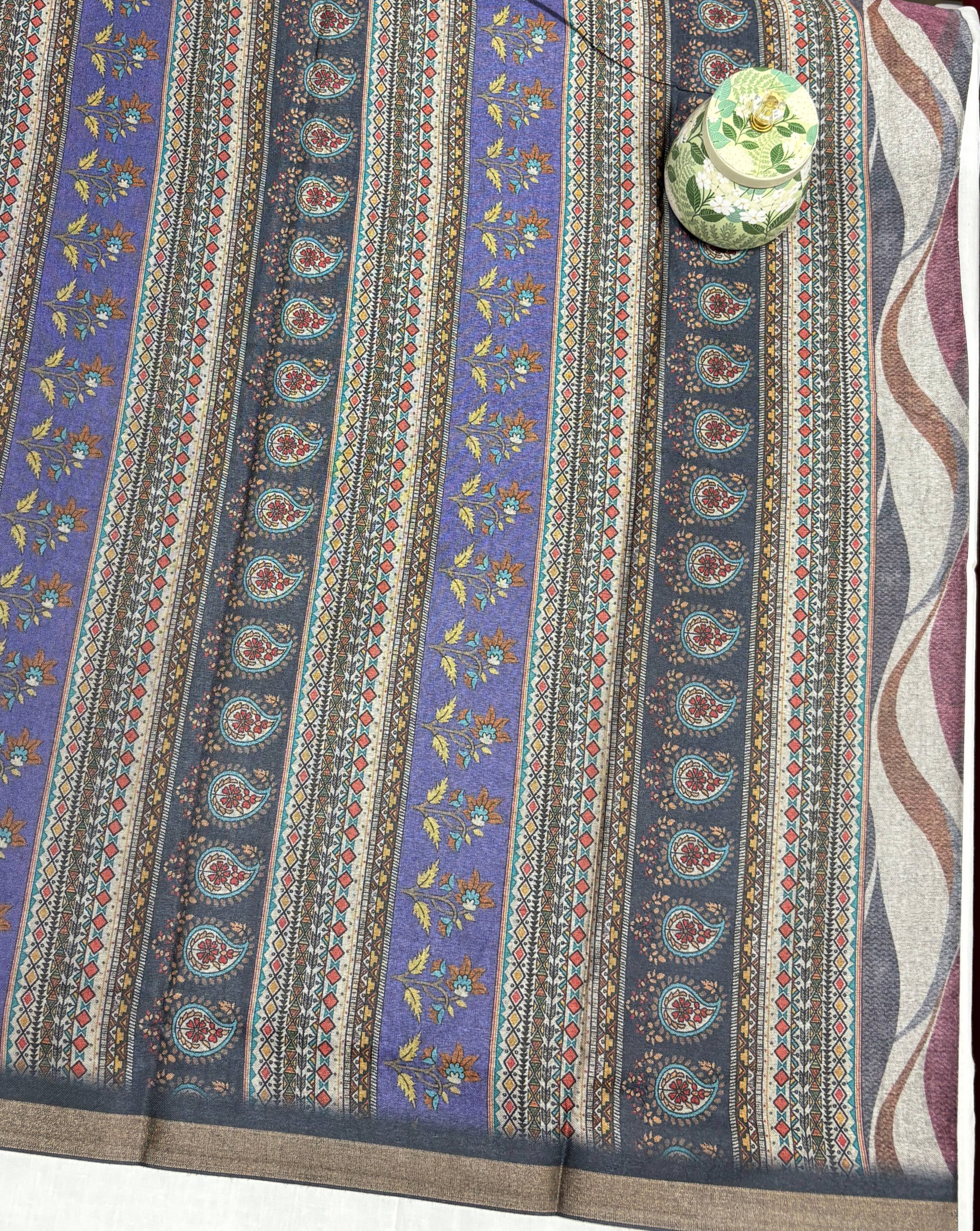 Luxury Digital Print Tussar Saree - Contemporary Silk Design 2 Tussar-Silk-Saree-Digital Print Saree