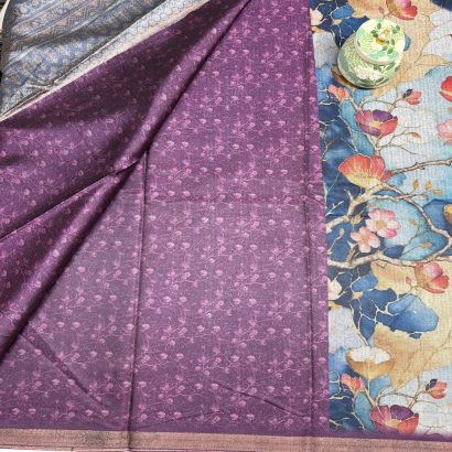 Soft Tassar Printed Saree