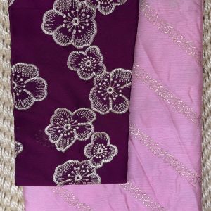 Baby Pink Crushed Chiffon saree Poorna boutique, Pallikaranai, Chennai