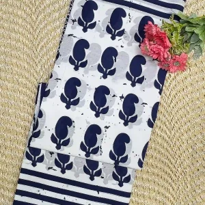 Elegant Blue Jaipur cotton Saree