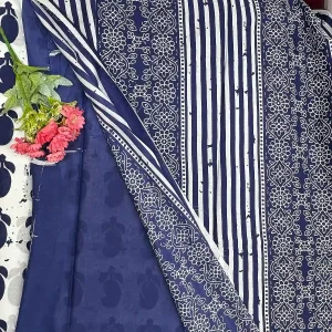 Elegant Blue Jaipur cotton Saree blouse with