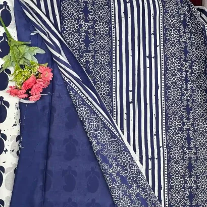 Elegant Blue Jaipur cotton Saree blouse with