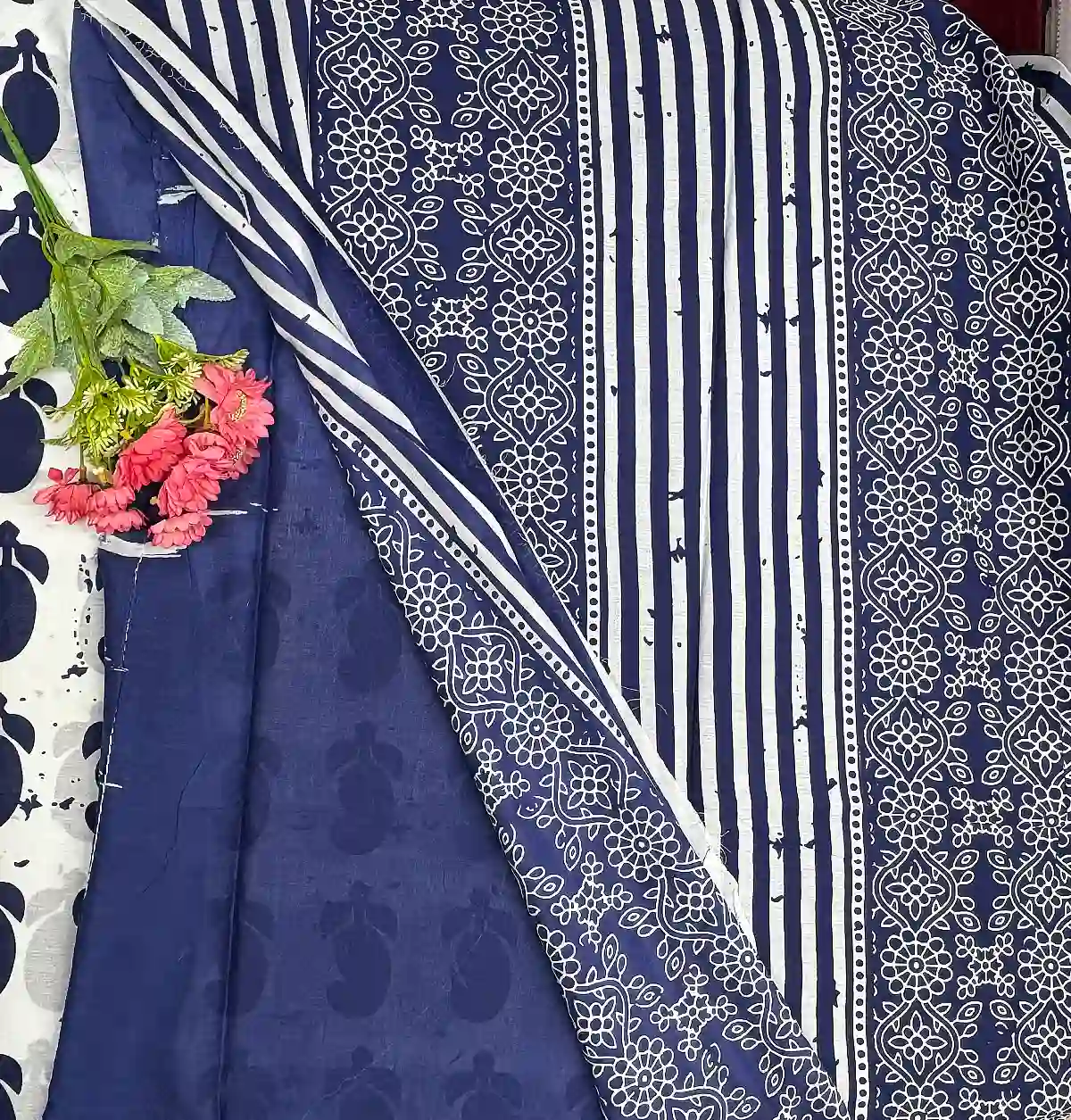 Elegant Blue Jaipur cotton Saree blouse with