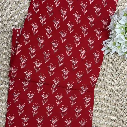 Stunning Red Jaipur cotton Saree , Price Rs.891, Poorna Boutique, Chennai