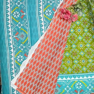 Beautiful green Jaipur cotton Saree blouse Price Rs.891 Poorna Boutique, Chennai