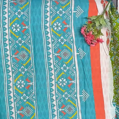 Beautiful green Jaipur cotton Saree pallu Price Rs.891 Poorna Boutique, Chennai