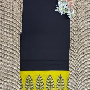 Elegant black color Jaipur cotton Saree