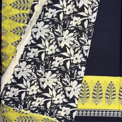 Black Jaipur cotton Saree blouse poorna boutique