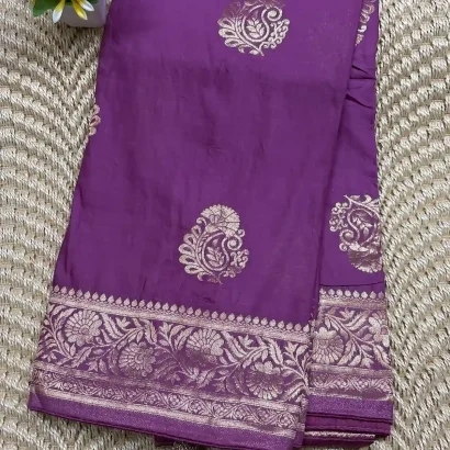 Grace & Sophistication Semi Silk Saree magenta colour saree Poorna boutique, Pallikaranai, Chennci