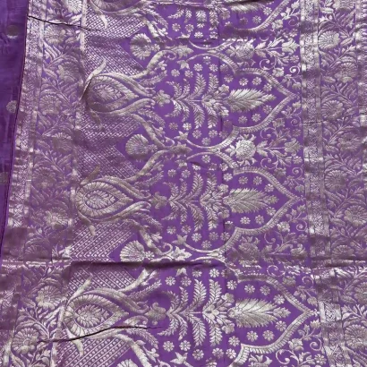 Grace & Sophistication Semi Silk Saree magenta colour saree pallu Poorna boutique, Pallikaranai, Chennci