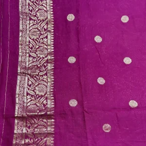 Gorgeous Semi Silk Saree magenta colour saree blouse Poorna boutique, Pallikaranai, Chennci