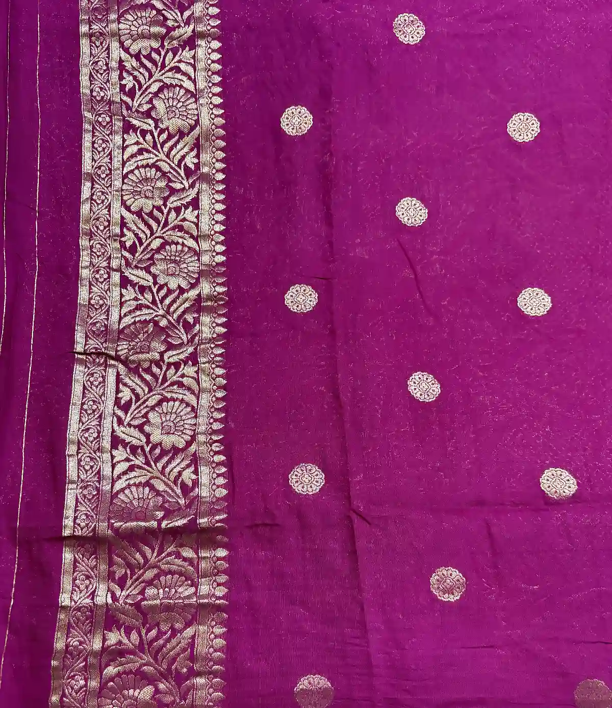 Gorgeous Semi Silk Saree magenta colour saree blouse Poorna boutique, Pallikaranai, Chennci