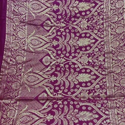 Gorgeous Semi Silk Saree magenta colour saree pallu Poorna boutique, Pallikaranai, Chennci