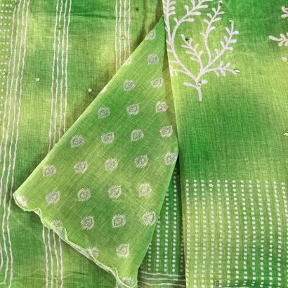 green-linen-saree