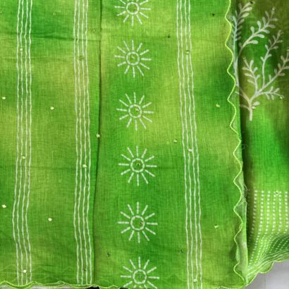 green-linen-saree